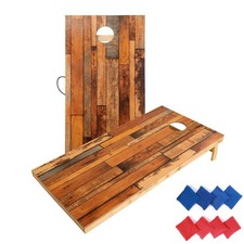Wood Cornhole Game Set Regulation 2 x 4 Feet Cornhole Board Bean Bags Toss Ga...