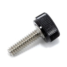 TSD 6-32 x 1/2" Stainless Thumb Screw Black Round Knob USA 4 Pack 