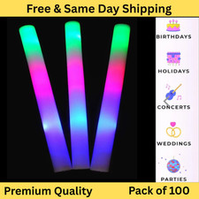 LED Foam Glow Sticks Light Up Multicolor Party Sticks Concert Wedding