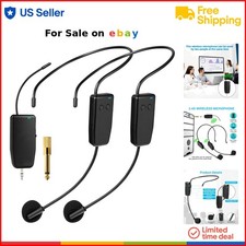 Wireless Microphone System Dual 2.4G Rechargeable for Karaoke PA Yoga Teaching