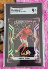 2020 Panini Obsidian Electric Etch Orange Darwin Nunez ROOKIE /50 #36 SGC 9 MINT