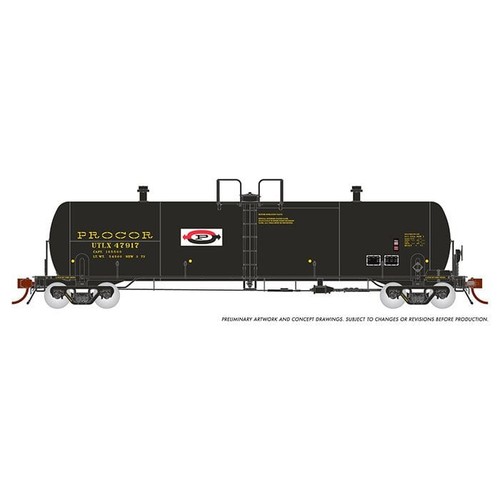 Coche cisterna Rapido escala HO ~ Procor GP20 20.000 galones ~ Union Tank Car UTLX #47917 | Condition: New