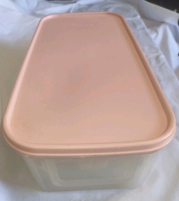 Tupperware Produce Manager Modular Mates Container with Rack 25 Cup  Pink Seal