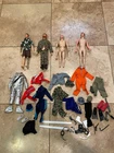 Vtg 1964 Hasbro GI Joe 12” Figure Lot Ginger Flocked Atomic Blonde Clothes READ