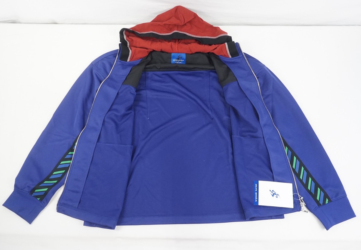 ASICS Novalis Styrax Hooded Running Track Jacket In Asics Blue