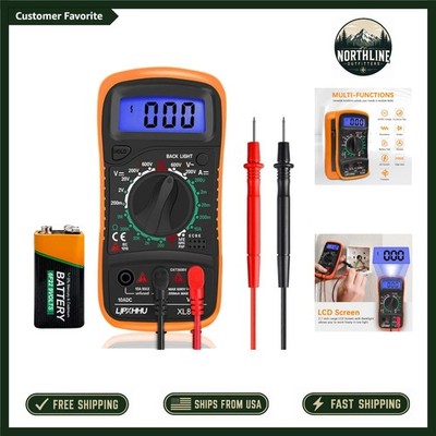 Digital Multimeter with 2000 Counts and Backlit LCD   Accurate Voltage Testing