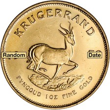 South Africa Gold (1 oz) Krugerrand - BU - Random Date 4421.88 per troy oz