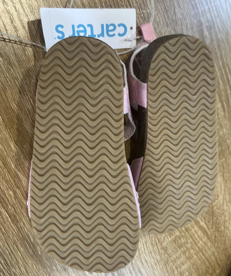 Sandalias Carter’s Niñas Talla 8 Rosa Pálido Flores Brillantes Zapatos Niño Pequeño Foto 4 de 4