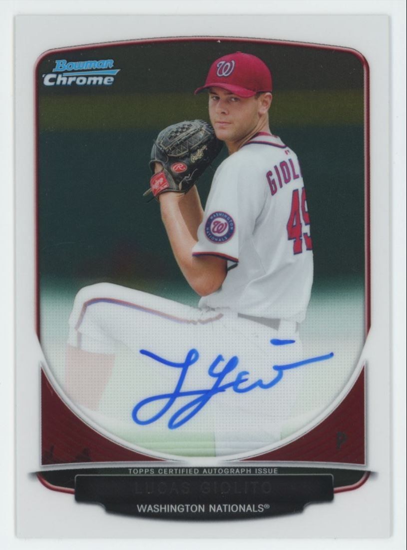 2013 Bowman Chrome Prospect Lucas Giolito Auto Nationals #BCP-LG A1