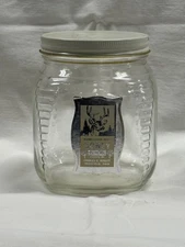 Vintage Warranted Pure Honey Glass Jar with Lid