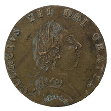 England 1795 spade Guinea Counter Token King George III Brass Simcox Issue