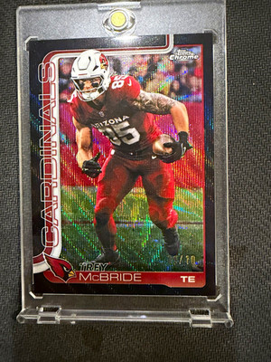 Topps Chrome 2025 Trey McBride #4 Black Wave Refractor 09/10 Cardinals