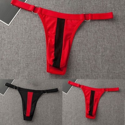 Atmungsaktiv T-Back G-String Herrenunterwäsche Slips Beutel Bikini Low-Rise