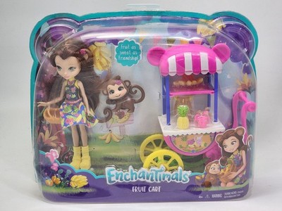 Enchantimals Fruit Cart Doll Play Set FCG93 Merit Monkey & Compass