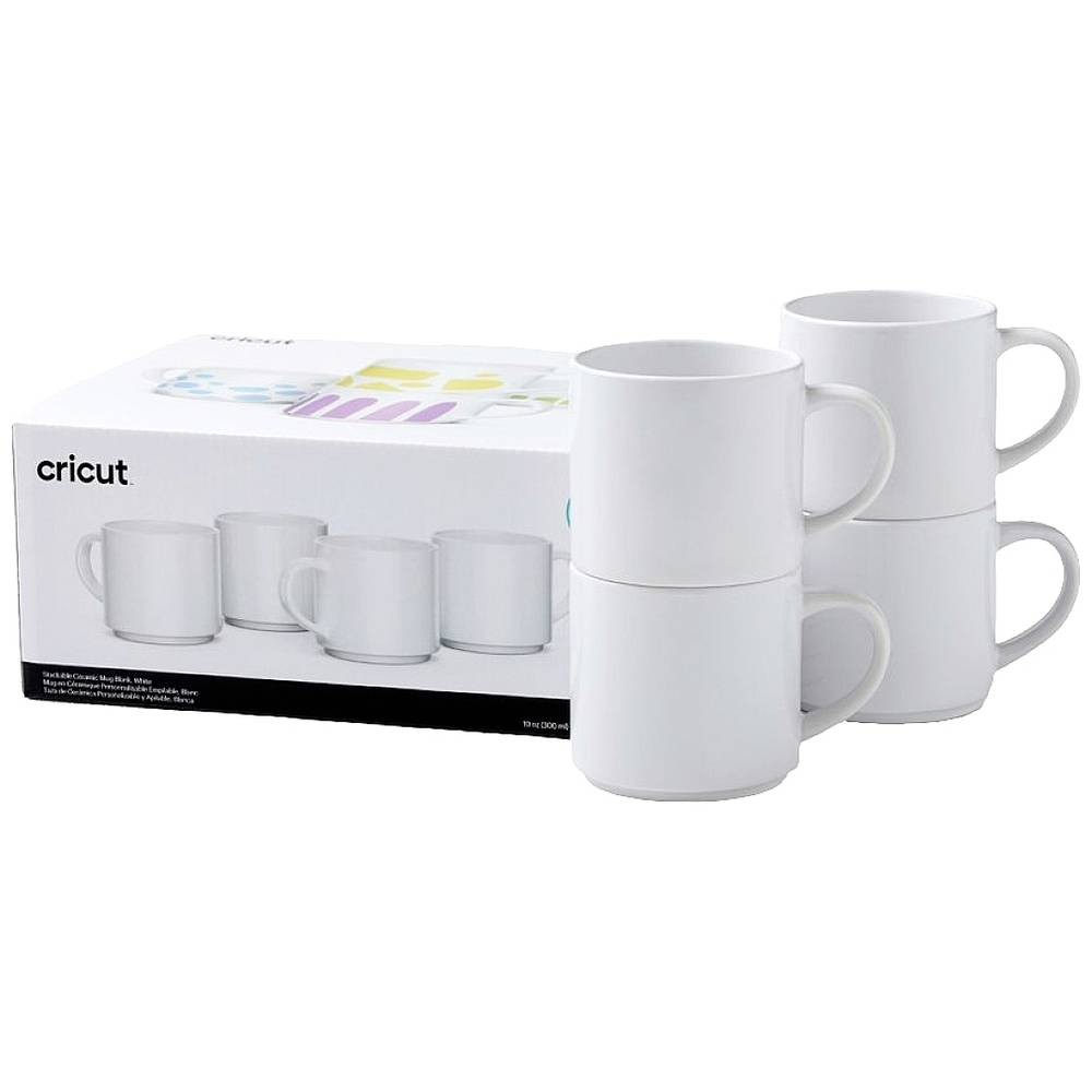 Cricut 2009392 Tasse blanc 300 ml 4 pc(s) en céramique sublimation