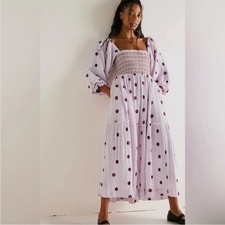 Free People Dahlia Embroidered Maxi Frosted L...