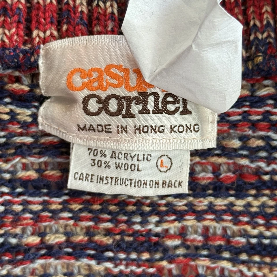 Vintage Casual Corner Women’s L Wool Blend Cardigan And Skirt Sweater Set Red - Image 3 of 4