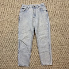 Vintage Lee High Waisted Mom Jeans Light Acid Wash Tapered Leg USA Made 13 PET