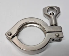 (6) TRI-CLAMP 1" To 1-1/2" Threaded 304 STAINLESS Steel SANITARY CLAMP SingleHng
