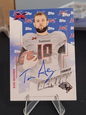 2020 Topps XFL Tanner Gentry On Card Auto #AU-TGE New York Guardians
