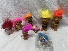 Lot Of 7 Vintage Troll Dolls Various