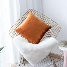 24x24 Pillow Covers Velvet Throw Pillowcases 24" x 24" Pack of 1 Copper