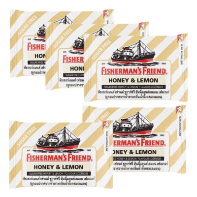Lozenges Candy Fisherman's Friend Honey Lemon Flavor Sugar Free 25 g x 5 Packs