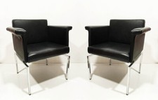 Paire de fauteuil en cuir de Joseph André MOTTE pour DASSAS  vintage  1960 1970