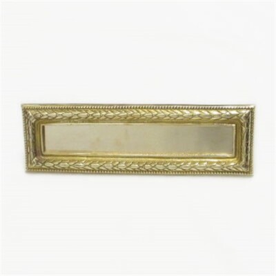 Schwere Regency Briefplatte aus massivem Messing (32 cm x 10 cm)