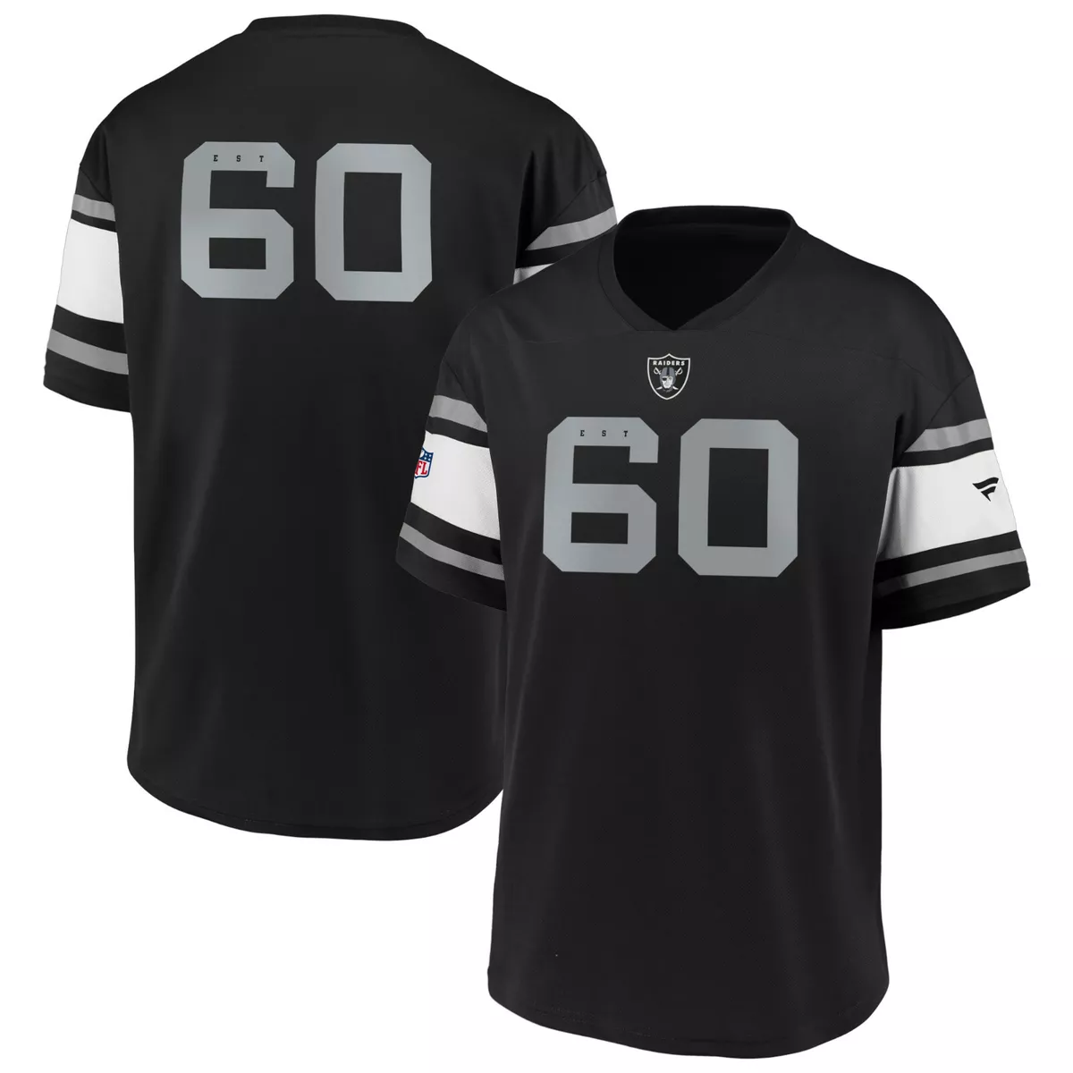 Las Vegas Raiders 60 Jersey NFL Shirt Black White Team Apparel Mens Size XL