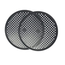 14 inch Pizza Pan with holes 2 pack perforated huge Pizza Tray Carbon Steel C...