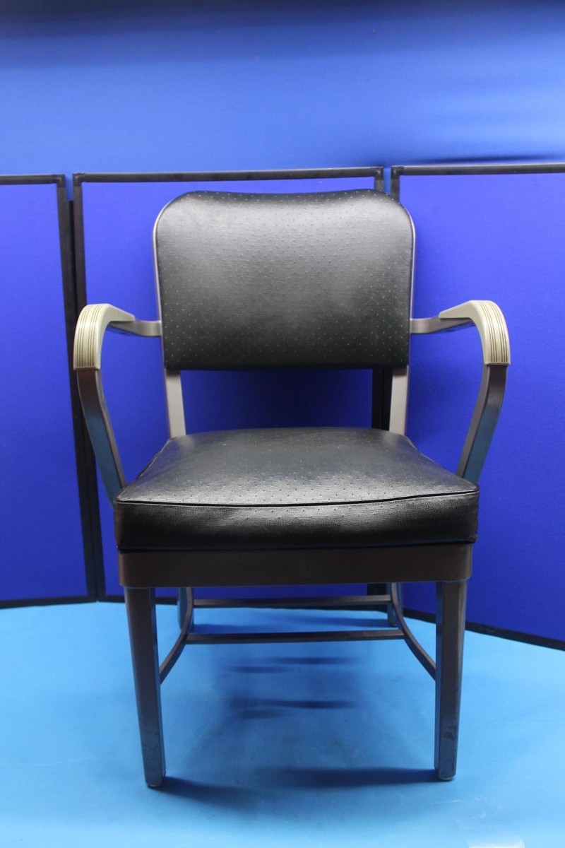 Vintage Industrial Military Style Armed Office Chair All