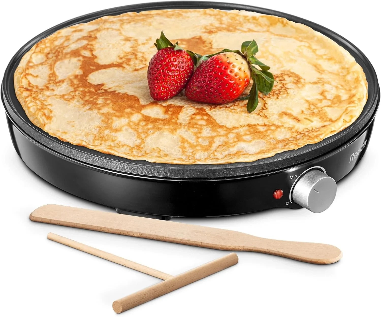 Crepe Maker Machine, Nonstick 12” Electric Griddle, Compact Pancake Griddle Pre