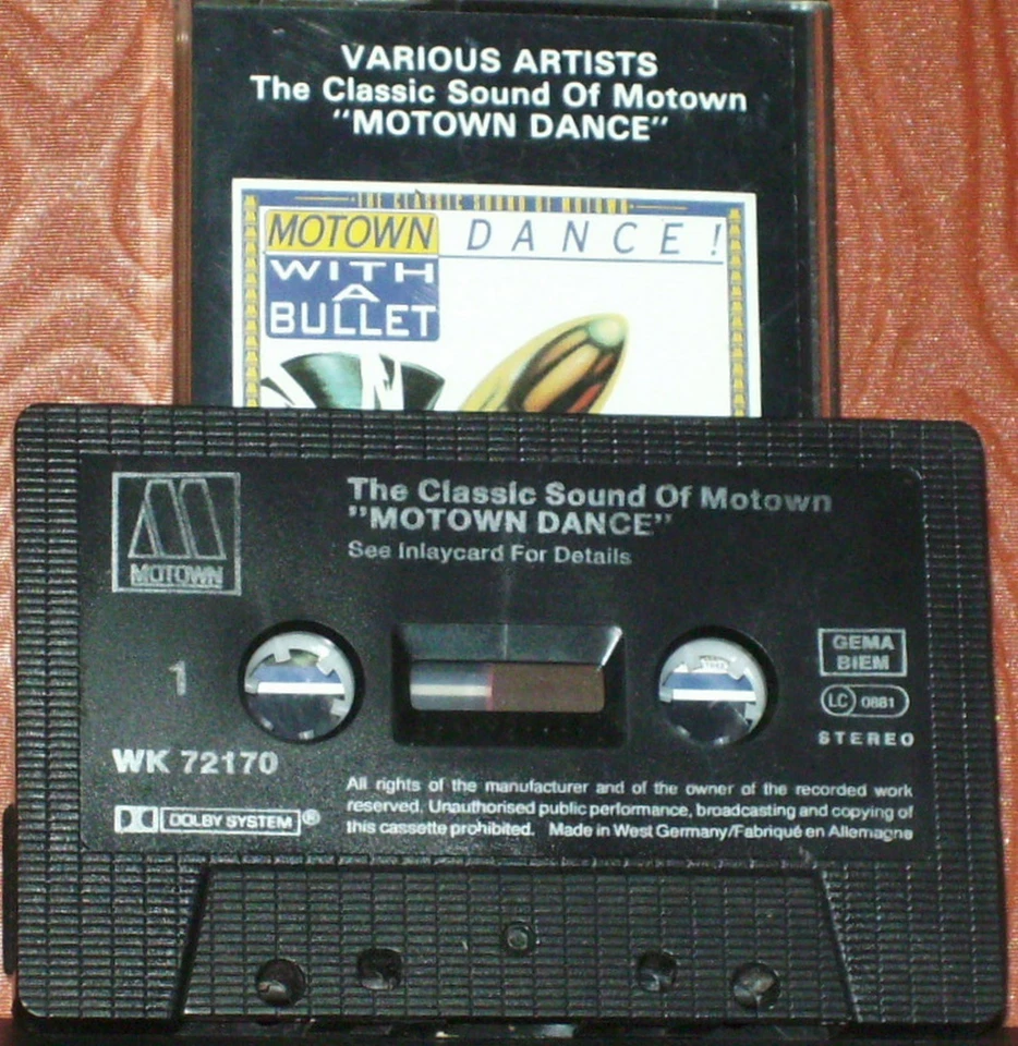 VARIOUS MOTOWN DANCE WITH A BULLET JACKSON 5 DIANA ROSS MIRACLES CASSETTE ALBUM  - Image 2 of 4