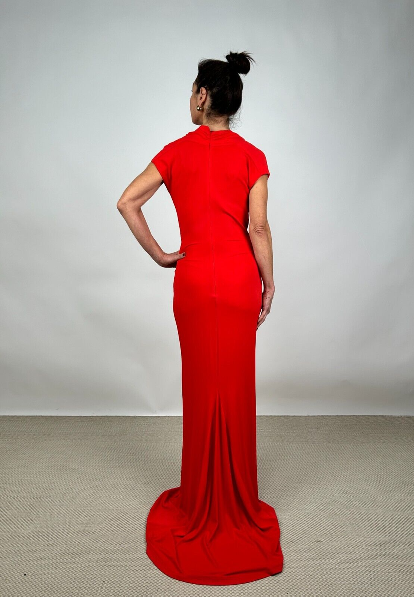 Vintage 1990s Michael Kors Collection Red Jersey Dress Gown | eBay