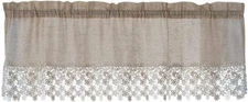Renaissance Home Fashion Collections Etc Lillian Valance with Macrame Band