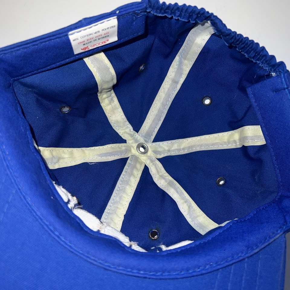 DE COLECCIÓN NUEVO Adulto Doble Diadora Azul Mezcla de Algodón Gorra Ajustada OSFA Talla M/L Foto 4 de 4