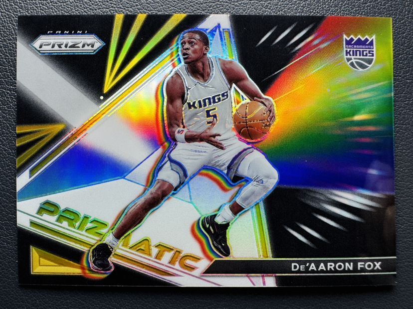 2021-22 Panini Prizm De'Aaron Fox #24 Prizmatic GOLD Prizm 05/10 JSY Jersey#