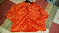 Orange Velvet Girls Jacket By Ana