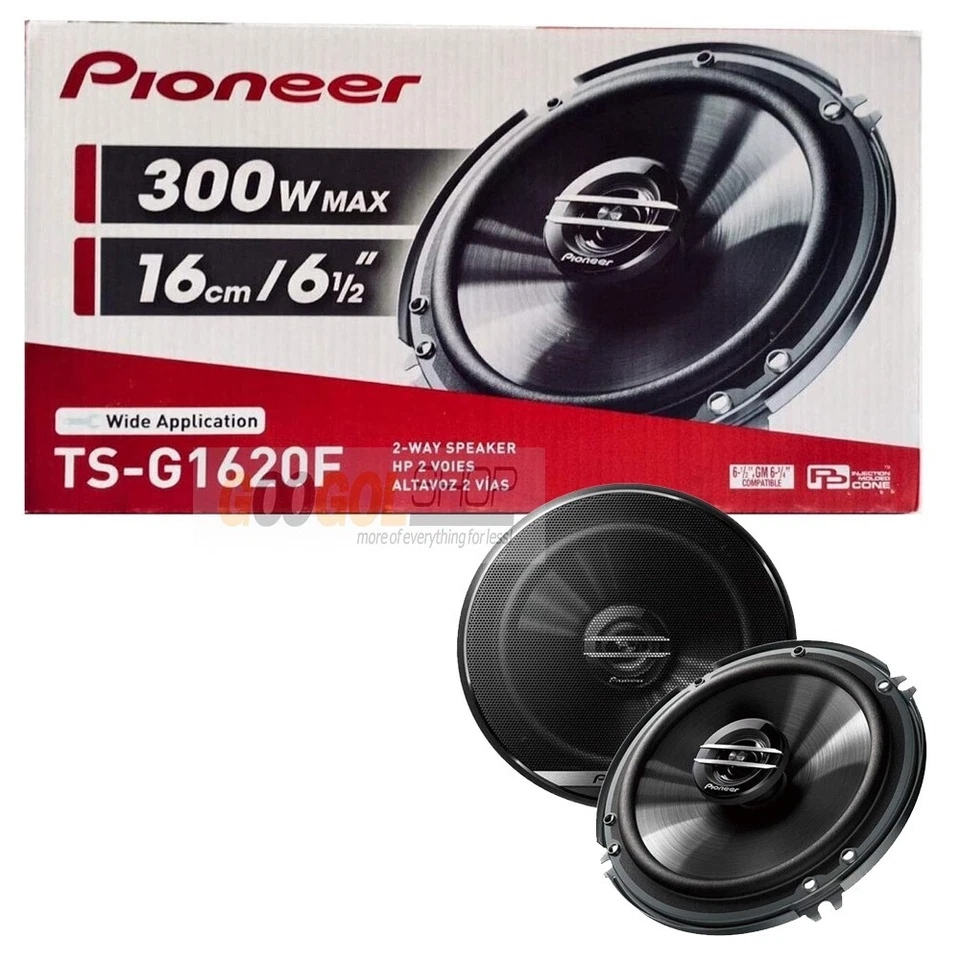 Динамики и адаптеры дверные Pioneer TS-G1620F 6,5 дюйма 300 Вт для Toyota Tacoma 2005-2018 годов выпуска - Изображение 2 из 4