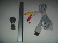 Official OEM Nintendo Wii Composite AV Cables + Wired Sensor Bar RVL-009 RVL-014