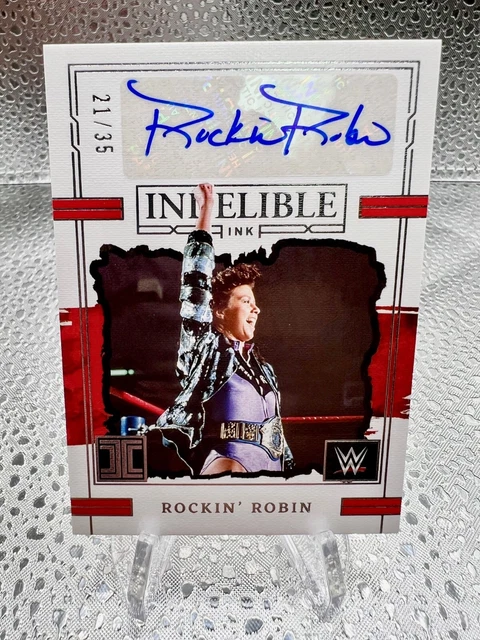 2023 Panini Impeccable WWE ROCKIN ROBIN Auto Indelible Ink SSP #'d 21/35🔥