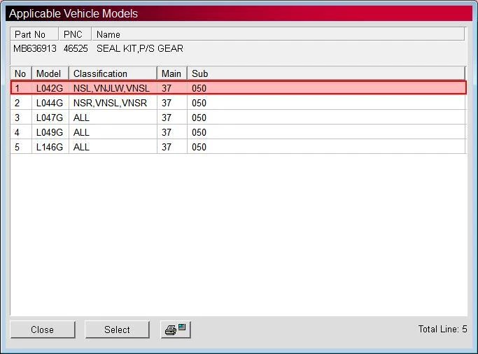 Power Steering Gear Seal Kit for Mitsubishi Pajero I 2.6 3.0 1983-1990 MB636913 - Image 4 of 4