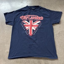 Def Leppard Stadium tour blue T-shirt sz M distressed