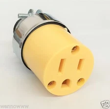 Female Extension Cord Replacement Electrical Plugs 15AMP 125V 3 Prong 