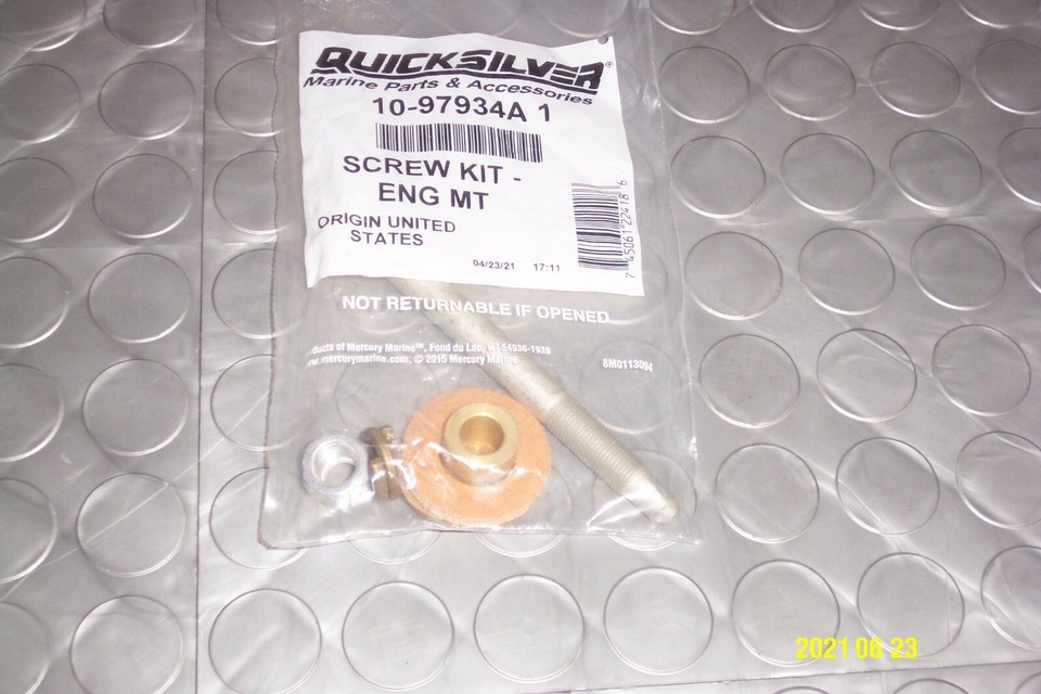 Kit De Boulons De Montage Arrière De Moteur Mercruiser (Bellhousing/Transom) - Réf 10-97934A1 - Lot De 2 - Garantie 1 An