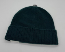 Uniqlo Women's Cashmere Knit Beanie Cap Dark 55 Green One Size NWT