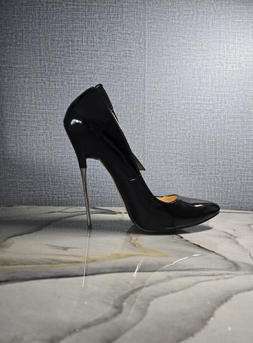 Fetish Style Extreme High Heels 6 Inch US13 Weite Größe Schwarz - Bild 5 von 7