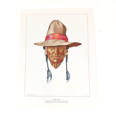 Blackfeet Indians of Glacier National Park Winold Reiss Print Short Man Warrior