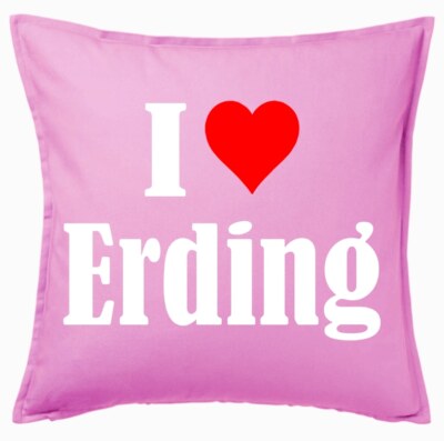 I Love Erding Kissenbezug Pink Ich Liebe Erding 135368